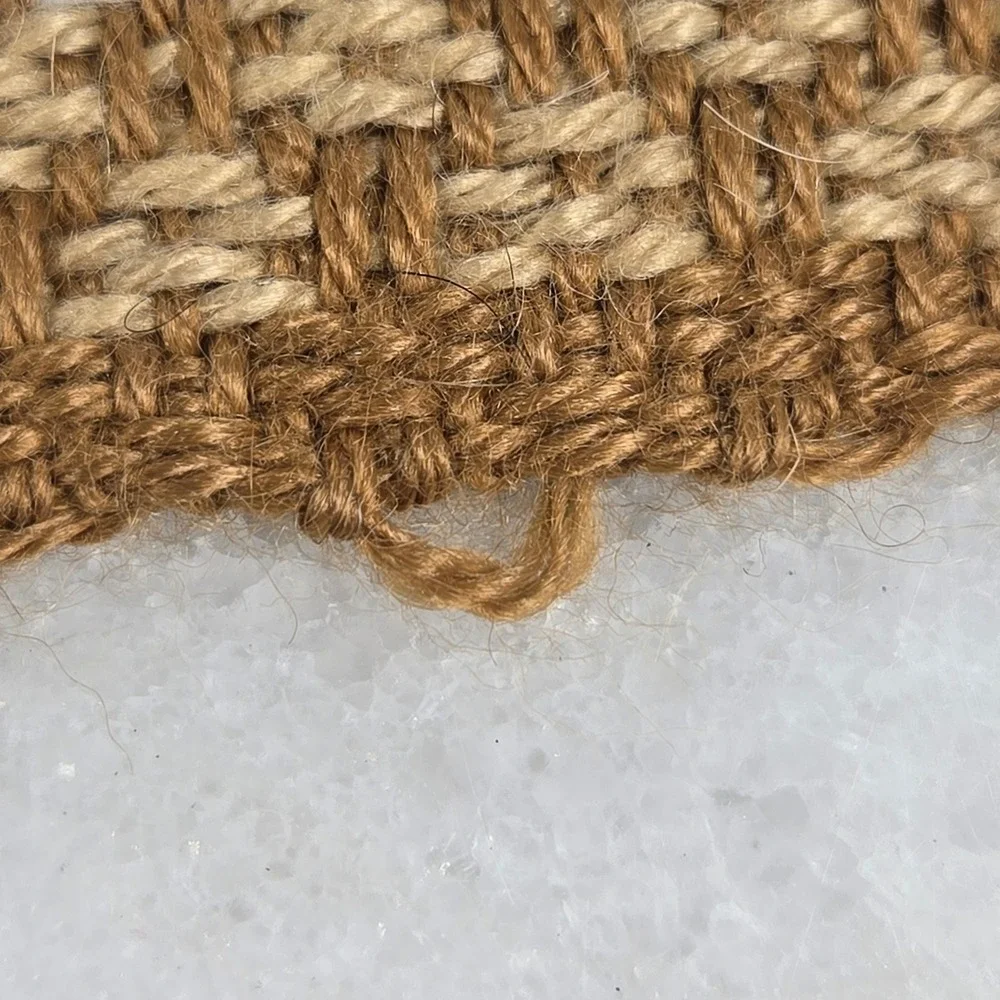 Artesanias Peru Scarf Brown Striped Alpaca Wool Fringed Boho Ethnic Hippie Chic